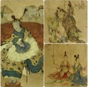 ‡ ELYSE ASHE LORD (British, 1900-1971) three limited edition hand-coloured etchings - 'Waiting' (