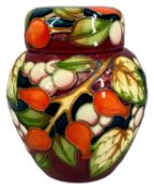 MOORCROFT WINTER HARVEST GINGER JAR & COVER, 11cms (h), boxed Provenance: private collection