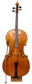 CELLO, bearing label 'François Barzoni, fecit-anno 1890... Beare & fils á Londres', 125cms (l)