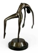 CONTEMPORARY BRONZE SCULPTURE OF A DANCING FEMALE, 28cms (h) Provenance: private collection