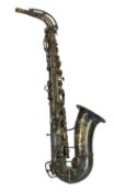 BOOSEY & CO. SILVER-PLATED SAXOPHONE NO. 180073, 64cms (l) (lacking mouthpiece) Provenance: