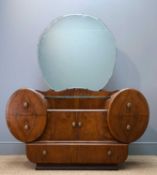 ART DECO POLISHED WALNUT DRESSING TABLE, 157cms (h) Provenance: private collection Cardiff Comments: