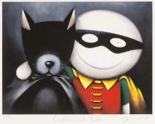 ‡ DOUG HYDE (b.1972), limited edition (15/95) giclee print - Catman and Robin, signed and numbered
