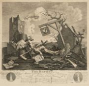 HOGARTH etching - entitled 'The Bathos', 33 x 25cms Provenance: private collection Carmarthenshire