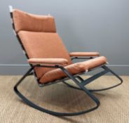 MCM WILLIAM PLUNKETT REIGATE ROCKING CHAIR, Design Centre Award winner 1968, nylon-coated steel
