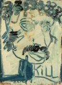 NEALE HOWELLS (b.1965) oil on canvas - entitled, 'Wanted', signed and dated verso 2007, 30 x 23cms