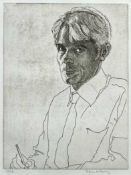 EDGAR HOLLOWAY limited edition (27/50) etching - entitled verso 'Prospect of America', signed, 1972,