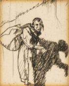 SIR FRANK BRANGWYN RA (1867-1956) etching - entitled verso, 'Etching 8' on Albany Gallery label, 8 x