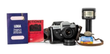 LEITZ WETZLAR LEICAFLEX SL 35MM CAMERA, in case with Leitz Wetzlar Summicron lens, National PE-