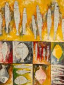 DAO HAI PHONG (Vietnamese, b. 1965) mixed media on panel - Fishes, signed and dated 2004, titled