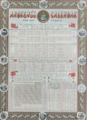 GROUP OF 'ANDREWS'S CALENDAR FOR 200 YEARS' colour printed, featuring Andrews arms in a roundel,