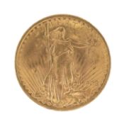 USA, $20 GOLD 'DOUBLE EAGLE', 1908, Saint Gaudens Philadelphia Mint, 33.4g Provenance: deceased