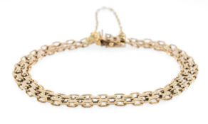 9CT GOLD MESH CHAIN BRACELET, 18cms (l), with safety chain, 10.1g Provenance: private collection