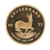 SOUTH AFRICA, KRUGERRAND, 1977, 1oz fine gold Provenance: deceased estate Gwynedd