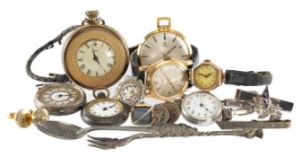 ASSORTED JEWELLERY & WATCHES, comprising Primus wristwatch, 9ct gold ladies' wristwatch, Medana