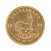 SOUTH AFRICA KRUGERRAND, 1974, 1oz fine gold Provenance: deceased estate Wirral