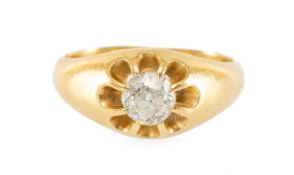 18CT GOLD DIAMOND SOLITAIRE RING, diamond approx. 0.75ct, gross wt. approx. 8.2g Provenance: private