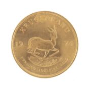 SOUTH AFRICA KRUGERRAND, 1974, 1oz fine gold Provenance: deceased estate Wirral