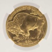 USA, $50 GOLD BUFFALO, 2009, 0.9999, within NGC capsule Provenance: deceased estate Gwynedd