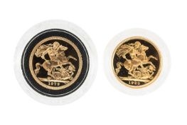 ELIZABETH II SOVEREIGNS, 1979 & 1980 proofs, in plastic capsules Provenance: deceased estate