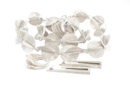 COLLECTION OF ITALIAN SILVER PIANEGONDA JEWELLERY comprising necklace and matching bracelet, pair of