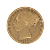 VICTORIA SOVEREIGN, 1865, second young head, 7.93g Provenance: deceased estate Gwynedd