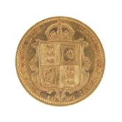 VICTORIA HALF SOVEREIGN, 1890, 3.95g Provenance: deceased estate Gwynedd