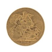 VICTORIA SOVEREIGN, 1881, Melbourne Mint, 7.93g Provenance: deceased estate Gwynedd