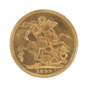 VICTORIA SOVEREIGN, 1899, Sydney Mint, 7.98g Provenance: deceased estate Gwynedd