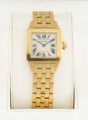 CARTIER SANTOS-DEMOISELLE 18CT GOLD QUARTZ WRISTWATCH (W25062X9), mid-size 26mms, serial No. 2864**,