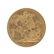 VICTORIA SOVEREIGN, 1885, Melbourne Mint, 7.91g Provenance: deceased estate Gwynedd
