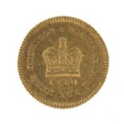 GEORGE III THIRD GUINEA, 1810, Second Head Provenance: deceased estate Gwynedd Condition: an old