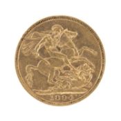 VICTORIA SOVEREIGN, 1894, 7.96g Provenance: deceased estate Gwynedd