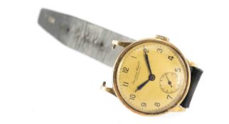 14K GOLD IWC WRISTWATCH, the circular dial signed 'International Watch Co Schaffhausen', Arabic