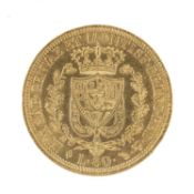 ITALY, SARDINIA, CARLO FELICE 80 LIRE GOLD COIN, 1827, Turin Mint, 25.8g Provenance: deceased estate