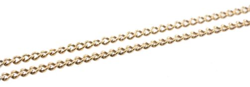 9CT GOLD SLENDER CURB LINK CHAIN, 46cms, 7.6g Provenance: private collection Glamorgan