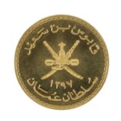 OMAN, 75 RIALS GOLD COIN, 1976, from the WWF World Conservation Series, 0.900 gold, 33.65g