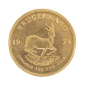 SOUTH AFRICA KRUGERRAND, 1974, 1oz fine gold Provenance: deceased estate Wirral