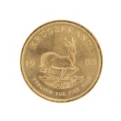 SOUTH AFRICA KRUGERRAND, 1982, 1oz fine gold Provenance: deceased estate Wirral