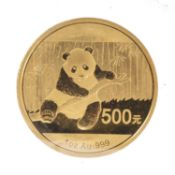 CHINA PEOPLES REPUBLIC, GOLD PANDA 500 YUAN, 2014, 1oz fine gold Provenance: deceased estate