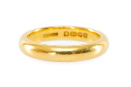 22CT GOLD WEDDING BAND, size M, 6.7g Provenance: private collection Ceredigion, by family descent
