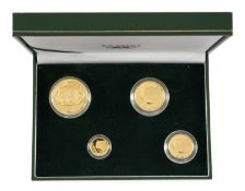 SOUTH AFRICA, NATURA GOLD PROOF SET WILD CATS OF AFRICA, comprising 1oz, ½oz, ¼oz, and ⅒oz fine gold