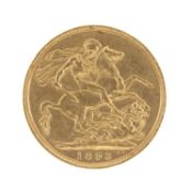 VICTORIA SOVEREIGN, 1893, 7.95g Provenance: deceased estate Gwynedd