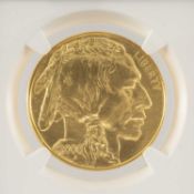 USA, $50 GOLD BUFFALO, 2008, 0.9999, within NGC capsule Provenance: deceased estate Gwynedd