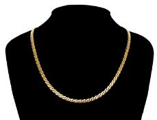 HIGH CARAT GOLD GUILLOCHÉ LINK NECKLACE, marked '22', 50cms (l), 45.92g Provenance: private