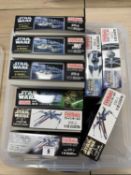 STAR WARS FIGHTER MODEL KITS by Fine Molds, X-Wing and Tie Fighter models, 9 boxed Provenance: