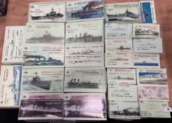 HP WATERLINE BATTLESHIP MODELS, 26 boxed Provenance: deceased estate Wirral When boxed, the contents