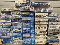 TRUMPETER & ITALERI WARSHIP MODELS, 26 boxed Provenance: deceased estate Wirral When boxed, the