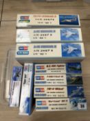 HOBBY BOSS AIRCRAFT MODEL KITS, 9 boxed Provenance: deceased estate Wirral When boxed, the
