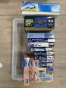 WWI & WWII FIGHTER AIRCRAFT KITS, various makes, 17 boxed Provenance: deceased estate Wirral When